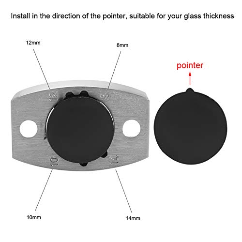 Garosa 304 Stainless Steel Floor Bottom Guide Replacement for Frameless Sliding Glass Doors