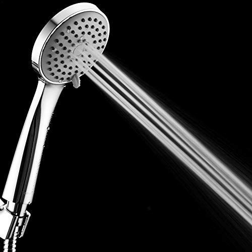 Shower Head,SAMODRA Low Water Pressure Boosting Handheld Shower Head High Pressure Water Saving 3 Powerful Spray Settings for Bathroom – Chrome