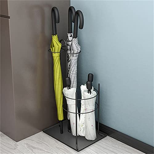 LSDJGDDE Metal Umbrella Stand Nordic Household Umbrella Storage Bucket Hotel Lobby Storefront Umbrella Stand (Color : Argento, Size