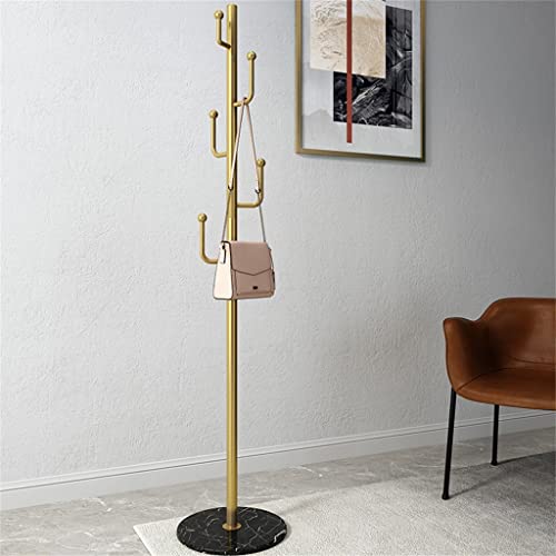 MJWDP Metal floor-to-ceiling bedroom hanger home hanger wrought iron storage strong coat rack