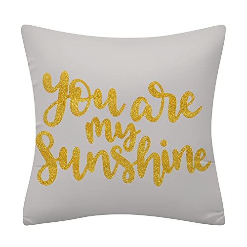 LANKOER Set of 4 Decorative Cushion Covers 45x45cm, Soft Polyester Square Throw Pillow Covers, Perfect to Outdoor Patio Garden Blench Living Room