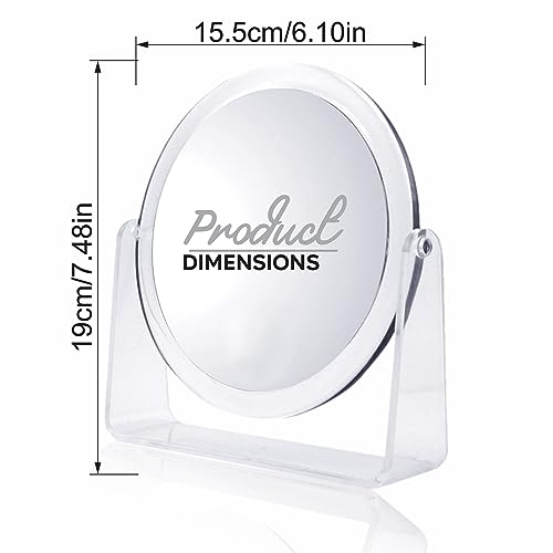 Makeup Mirror Double Sided Anti Fog Bedroom Mirror Shaving Desk 360° Rotation Dressing Table Vanity Hand Magnifying Mirror Demister Bathroom Mirr