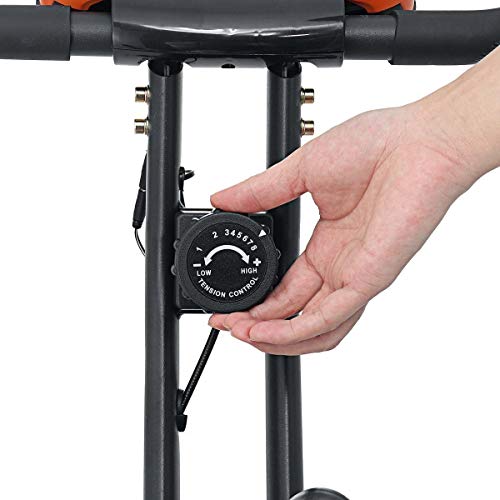 n/a Pieghevole Mute Indoor Bike 8 Gear Resistenza Magnetica Pedale Fitness Bicicletta Uomo/donna Esercizio Domestico Ciclismo Allenatore Sport