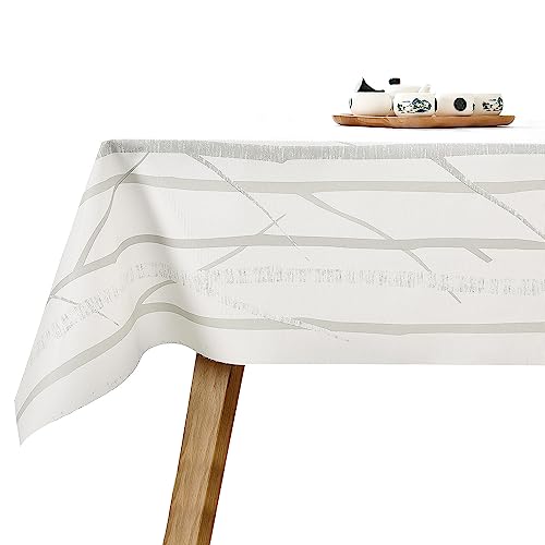 LOHASCASA Christmas Tablecloth Vinyl Oilcloth Tablecloth Small Rectangle Peva Vynle Wipeable PVC Waterproof Plastic Spill Proof Tablecloths Weigh