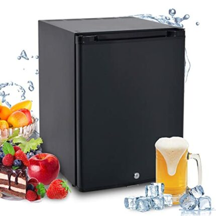 Techomey 2 Way Fridge 12V 240V, 12V Fridge for Campervan with Lock, 40L 12V Campervan Fridge for Caravan, Truck, Car, Motorhome, Office, Home, Ho