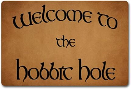100 yeah Front Door Mat Welcome Mat Welcome To The Hobbit Hole Bathroom Kitchen Decor Area Rug Funny Doormat Indoor Outdoor Rug 23.6"x15.7"