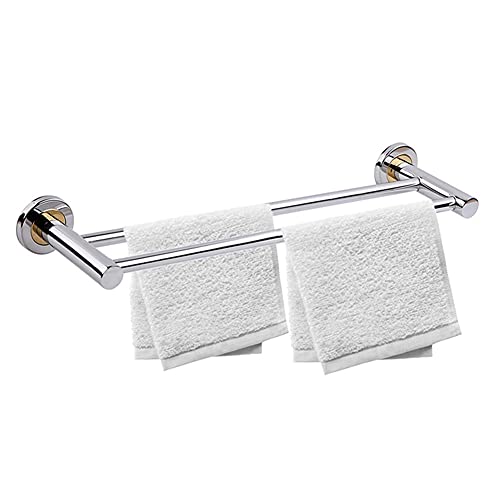 HIGOH Towel Racks, Towel Rail for Bathroom,Stainless Steel Double Bars,Hand Towel Holder Bathroom Kitchen Wall-Mounted Towel Holder,2 Layer Towel
