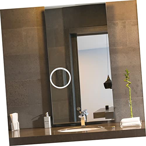 FOMIYES 2 pcs Mirror travel desk decor LED magnifying glass LED decor vanity decor dresser decor woman pu household Morrow