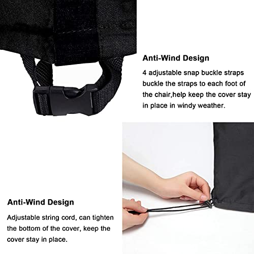 Outdoor Deck Box Cover with Zipper UCARE Waterproof Garden Storage Box Cover 420D Oxford Patio Furniture Cover Storage Container Anti-UV Protecti