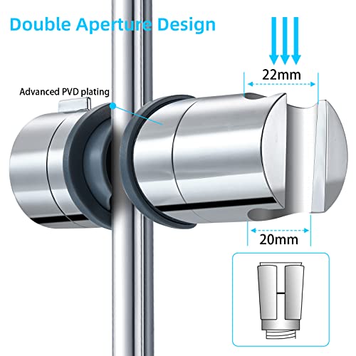 Shower Head Holders, BBLIKE Hand Shower Bracket Replacement 18-25MM Adjustable Replacement Shower Holder Chrome Plated Shower Bracket