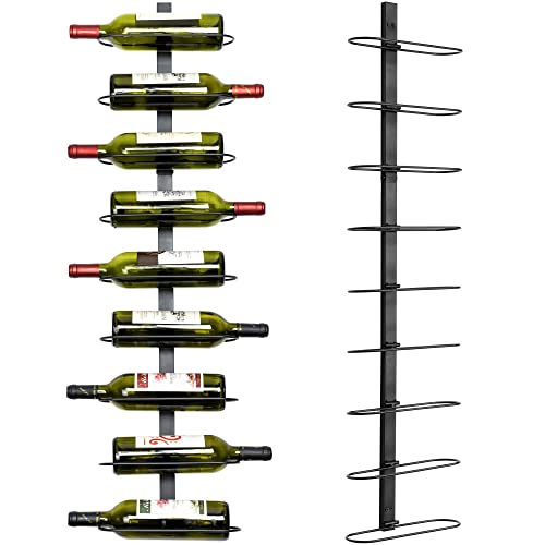 FLstudio Wall Mount Wine Rack Organizer, Wine Holder Wall Mounted, Wine Storage Display, Adjustable and Detachable Wine Rack Holder