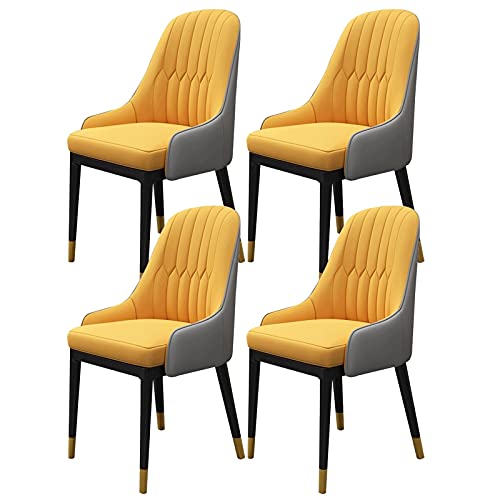 Kitchen Dining Room Furniture Chairs Kitchen Dining Chairs Set Of 4 Modern PU Leather High Back Soft Seat Living Room Chairs Water Proof Leather