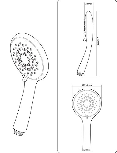 Shower Accessories - Shower Heads - Triton 7000 Series Five Position Shower Head