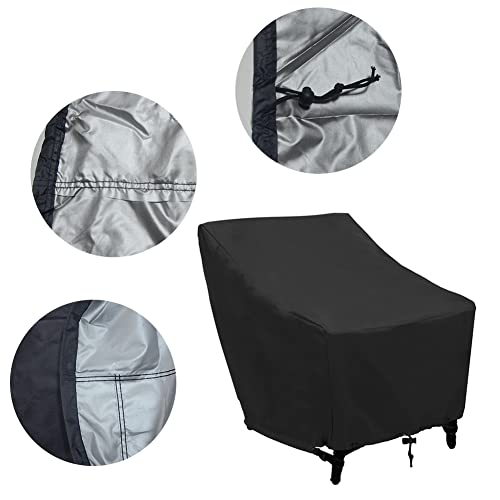 Huaxingda Patio Chair Covers Waterproof, Outdoor Heavy Duty High Back Furniture Chair Protective Cover for Garden Deep Seat Lounge Chair, 210D Ox