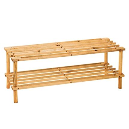 WOODEN SHOE RACK FOOTWEAR STORAGE ORGANISER UNIT SHELF DVD BOOKS TIER SLANTED Shoe Storage Shelf Standing Rack Shoe Cabinet for Hallway Living Ro