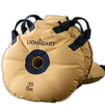 Lionheart Sand Fillable Weight Plates, Set of 2, Sandbag Plate for Strength Training, Weighted Workout Bag, Perfect Home Gym Exercise Equipment,