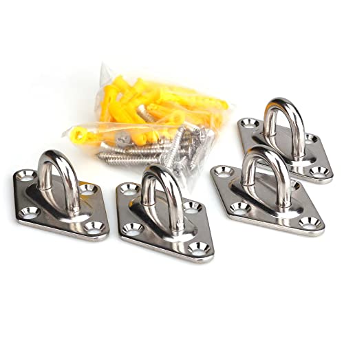 SUPDMZJ Shade Sail Hardware Kit Stainless Steel Awning Mounting Kit for Lawn Garden Patio Deck Outdoor (6") 304 Stainless Steel