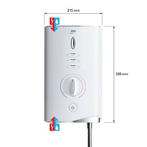 Mira Showers Sport Max Electric Shower 10.8 KW Electric Shower White/Chrome 1.1746.008