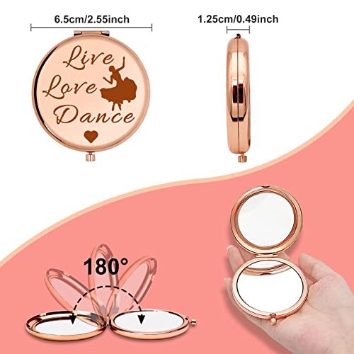 Dancer Gift For Women Compact Makeup Mirror Dance Lover Gift For Teacher Ballerina Dancer Ballet Girl Daughter Graduation Birthday Gift Compact M
