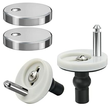 2 Pack Toilet Seat Fittings- Universal Top Fittings Toilet Seat Hinges- Quick Release Soft Close Toilet Seat Hinges WC Toilet Blind Holes
