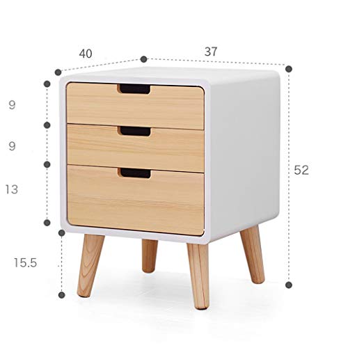 JYDQM Nightstand with Storage Drawer,Fashion Storage Cabinet Bedroom Bedside ,Solid Wood Legs Living Room Bedroom Furniture