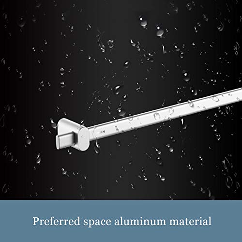Single Towel Bar Wall Mounted Towel Bar Movable Base Aluminum Towel Bar Bathroom Towel Holder for Shower Room Bedroom and Kitchen