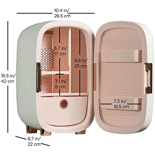 SXxingkong Mini Fridge 12L Smart Breathing Light Display For Skin Care & Cosmetics, Breast, Portable Compact Personal Makeup Fridge