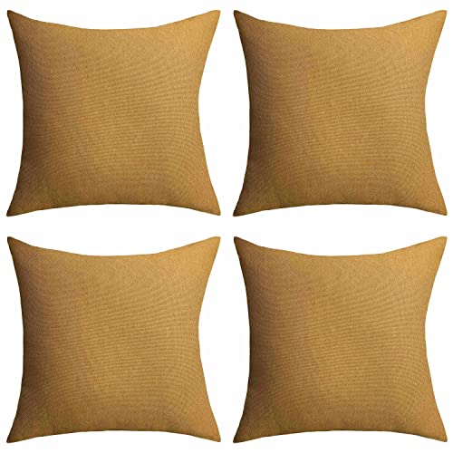 Home Brilliant Sage Green Cushion Covers 45 x 45 for Garden Furniture, Decorative Outdoor Cushions Covers Waterproof, 18x18 inches, Pack of 4, Sa