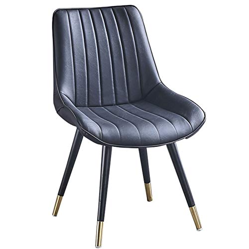 Modern Kitchen Dining Room Chairs Dining Chairs PU Leather Chairs With Black Metal Legs Seat And Backrests Kitchen Living Room Lounge Counter Cha