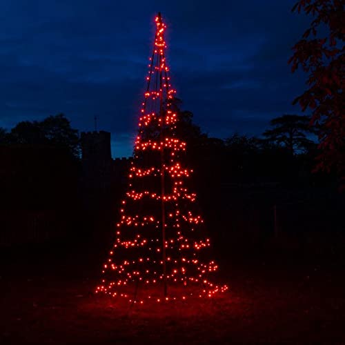 Noma Starry Nights Spectrum 4m Outdoor Pole Christmas Tree : 450 Colour Changing LEDs : App Control : 6121019