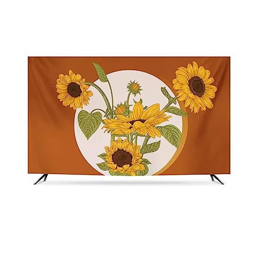 Qvo Tv/Computer Screen Protector For LCD LED Chinese Sunflower Oil Painting Series Indoor TV Cover Dust Proof Suitable For Desktop/Wall-mounted T
