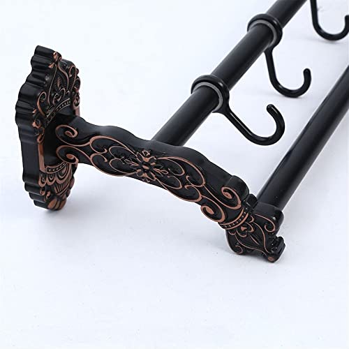 HIGOH Towel Racks, Bathroom Towel Rack Wall Mounted Towel Holder,Bath Hardware Aluminum Carved Foldable Towel Rack,Towel Bar,Bath Shelf Towe Hold