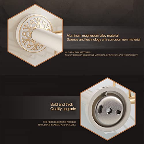 HIGOH Towel Racks, Towel Rail for Bathroom,Double-Bar Hand Towel Holder, and Hand Towel Holder,Towel Bar,Space Aluminum European Bathroom Hardwar