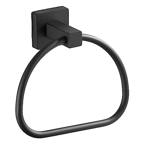 Leyden Brushed Gold Hand Towel Holder, Bathroom Towel Ring, Bath Hand Towel Hangers Wall Mounted Half Round Modern