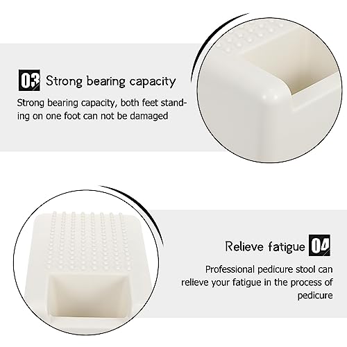 minkissy Bath Products Foot Rest Pedicure Foot Support Shoes Wipping Holder Shower Foot Stool Bathroom Stool Anti Step Stool for Pedicure Salon S