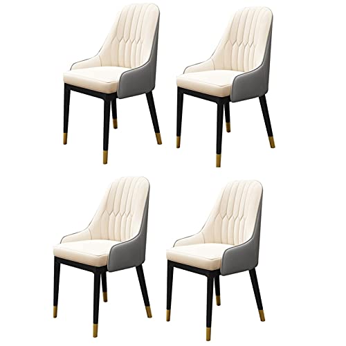 Kitchen Dining Room Furniture Chairs Kitchen Dining Chairs Set Of 4 Modern PU Leather High Back Soft Seat Living Room Chairs Water Proof Leather