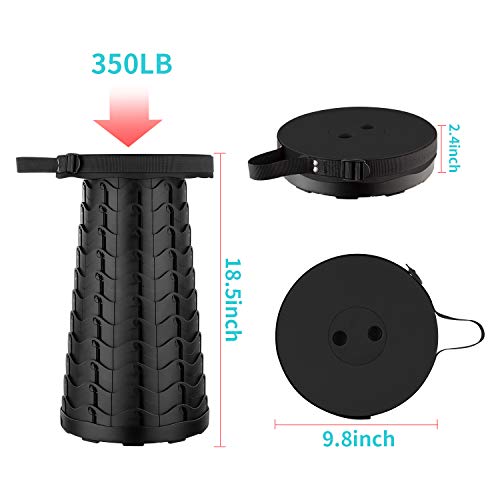 Folding Stool – Retractable Folding Stool for Indoor and Outdoor Use – Lightweight and Travel-Friendly Telescopic Stool - Ideal for Camping, Fish