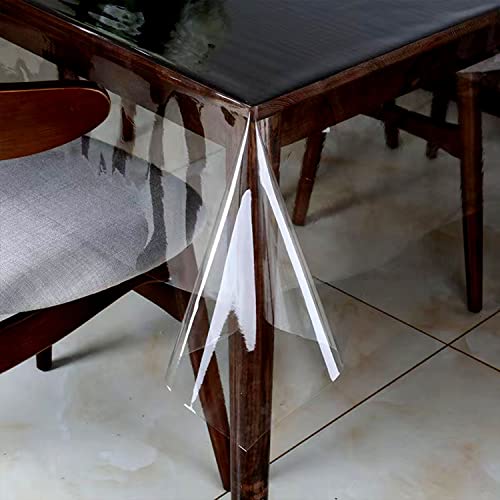 Newthinking PVC Table Cloth, Wipe Clean Plastic Tablecloth PVC Waterproof, 140x140cm Square Wipeable Table Cloth Protector for Kitchen Picnic Out