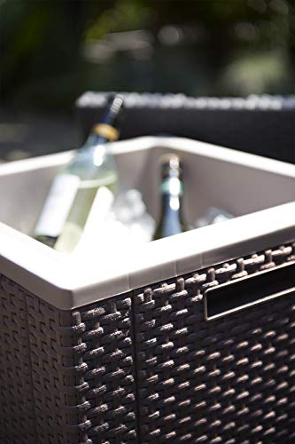 Keter Ice Cube Beer and Wine Cooler Table Perfect for Your Patio, Picnic, and Beach Accessories