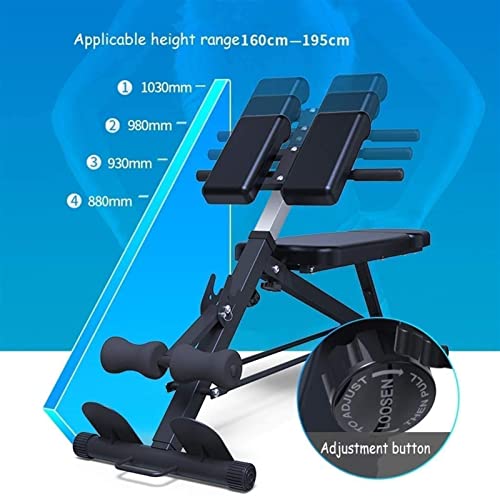 Push Up Bar Stands Adjustable Ab Bench Multi-Workout Sit Up Bench Hyper Back Extension Abdominal Weight Bench With Flat/Decline/Sit Up For Commer