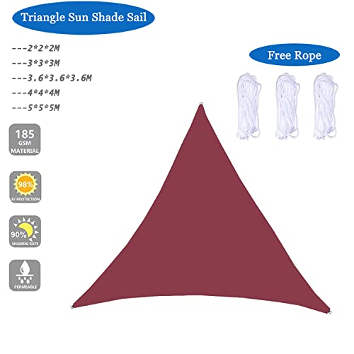 PENGMAI Sun Shade Sails Triangle UV Block Canopy Awning Cover for Patio Backyard Lawn Garden Yard Outdoor Activities