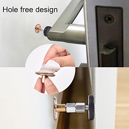 Headboard Stoppers Set of 4 Metal Bed Frame Anti-Shake Tool, Headboard Wall Mounting Brackets, Adjustable Threaded Bed Frame Anti-Shake Tool for