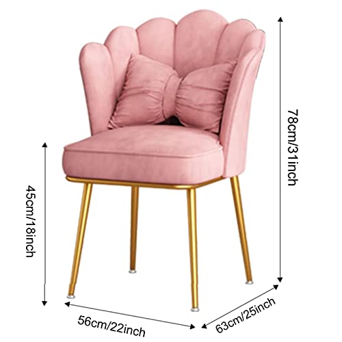 office chair gaming chair computer chair Velvet Vanity Chair with Black Legs,Modern Wide Side Dining Chairs No Wheels Upholstery Cute Make Up Cha