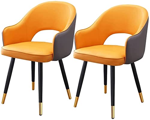 dining chair Office Reception Chairs Business Dining Chairs Set Kitchen Dining Room Chairs Modern PU Leather Hollow Out Back Padded Soft Seat Liv