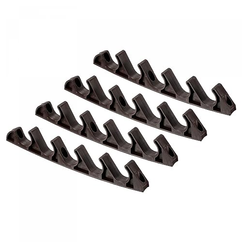 PATIKIL Chaise Adjustment Bracket, 4 Pack 5 Position Lawn Yard Multi Position Back Support Adjuster for Outdoor Lounge Patio, Brown