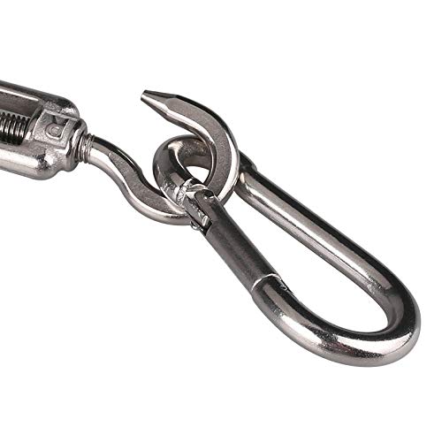 HEYOMART Heavy Duty Sun Shade Sail Fixing Kit for Garden Triangle and Square, Rectangle - 24 Pcs 304 Stainless Steel Sun Shade Sail Fixing Hardwa