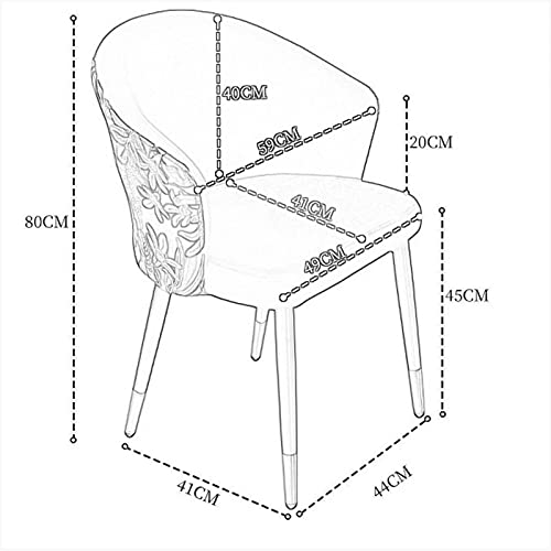 Kitchen Dining Room Furniture Chairs Retro Dining Chair Set Of 4 Modern Kitchen Dining Room Chairs with Metal Legs Velvet Seat and Embroidery Bac