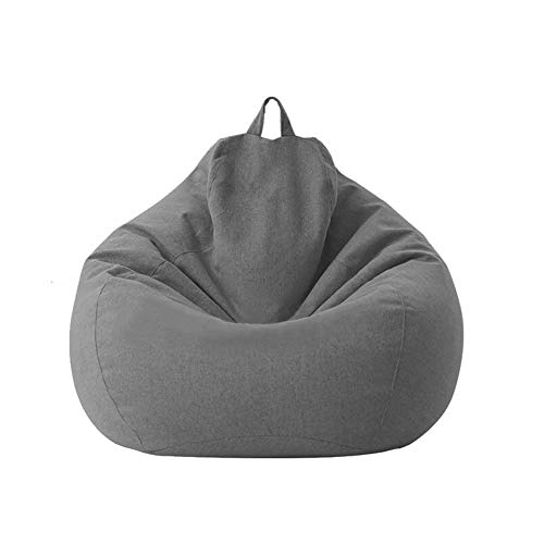 happytrade Bean Bag Chair Sofa Cover, Lazy Lounger Bean Bag Storage Chair Cover Without Filling (Grey 1, 70 * 80cm)