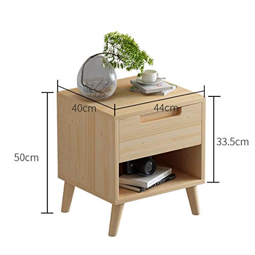 JYDQM Nordic Minimalist Bedside Table, Minimalist Bedroom Solid Wood Storage Cabinet