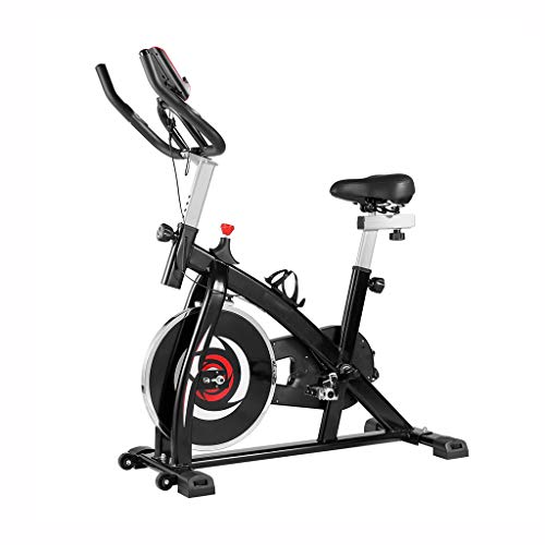 N/A Exercise Bike with Accessories and Tools Adjustable Belt Drive Sport Exercise Bike with Digital Monitor (Color : Red)